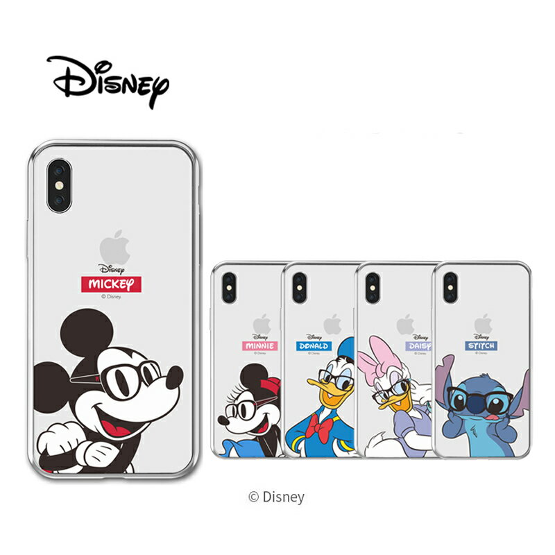 スマホケース DISNEY メガネ iPhone14 Pro MAX クリアー カバー ディズニー 公式 人気 キャラクター グッズ iPhone13 iPhone12 iPhone11 iPhoneXS ミッキー ミニー ドナルド スティッチ イラスト アニメ おそろい アイテム 友達 映画 新作 透明 TPU うすい iFace 服