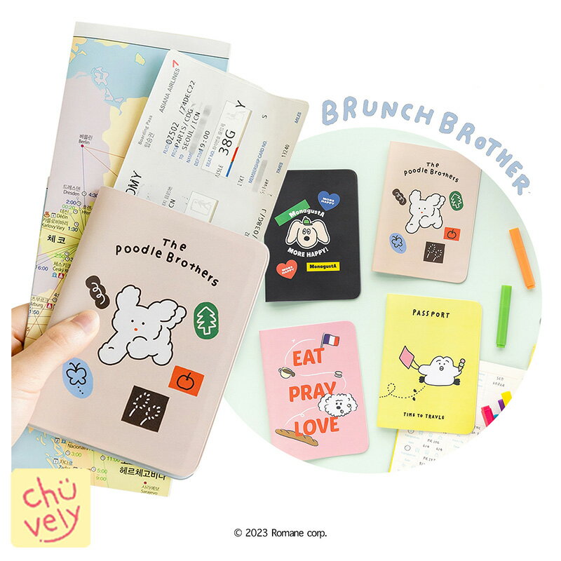 BRUNCH BROTHER パスポートケース Passport Case ブランチブラザー デザイン 文房具 韓国 旅行 準備 必須品 海外 MZ インスター 感性 可愛い アイテム おそろい カップル 友達 プレゼント Travel トラベル パスポート カバー 薄い サイフ カード入り チケット パスポート ケース Brunch Brother ブランチブラザー スマホ カバー 保護 人気 新作 公式 グッズ ショップ 通販 公式 文房具屋 Loft 文房具 Passport case 韓国 旅行 【商品説明】◆可愛い・大人気の公式ライセンス商品。◆注文制作のため、初期商品不良以外はお客様のご都合の交換＆返品はできません。【カラー】GurumiBongbongPoodleCharlie 10