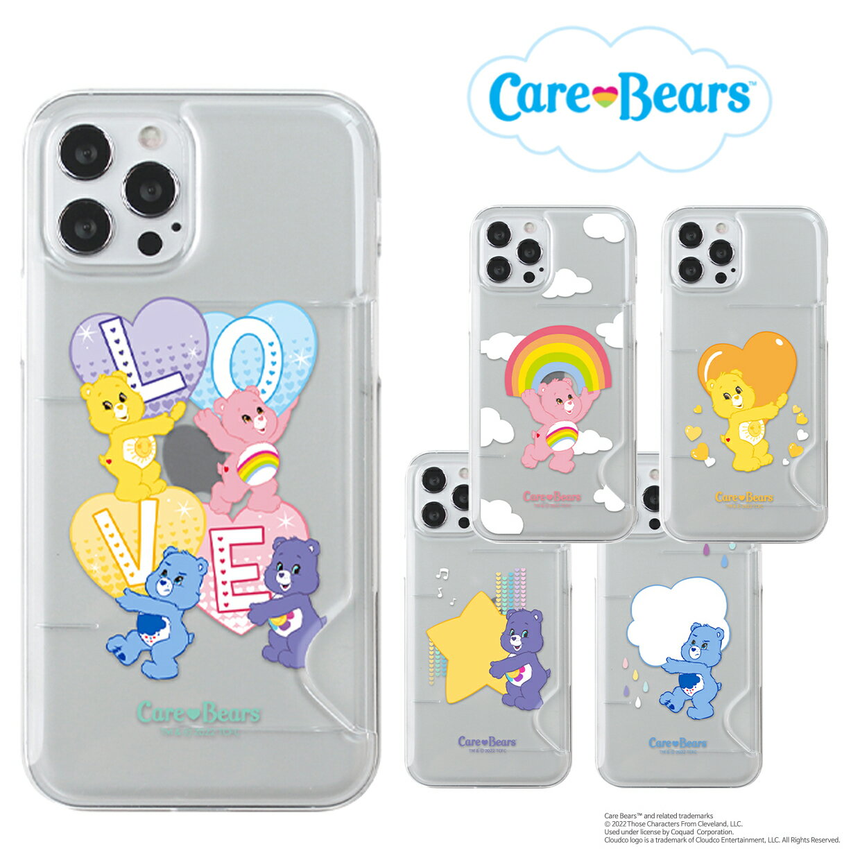 iPhone14 Pro MAX X}z CareBears PAxAJ[h[  NA Vv Jo[  L X ی lC V CO Aj iPhone12 Pro 11 XS XR SE2  ObY ACtH 낢 v[g ʂ