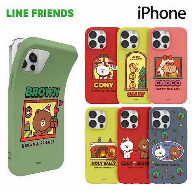 iPhone14 Plus Pro MAX CtY LINE FRIENDS iPhone13 iPhone12 iPhone11 iPhoneXS iPhoneX iPhoneSE3 Jt TPU VR _炩 X}zP[X ObY LN^[ BROWN CONY SALLY CHOCO Christmas NX}X c[ T^ v[g