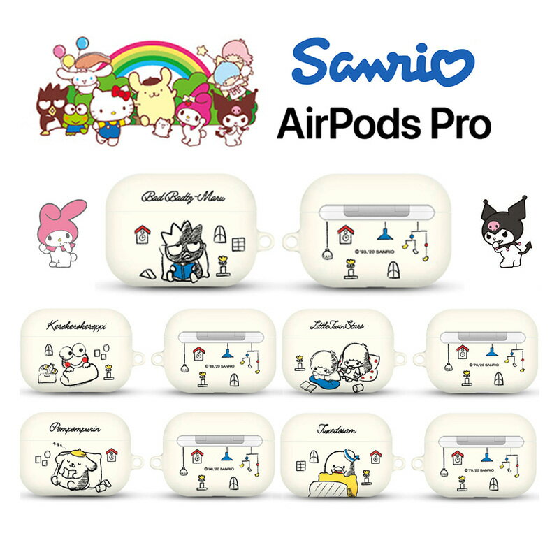 楽天chuvelyAirpods Pro エアーポッズ 3 ケース サンリオ Sanrio Characters ハローキティ エアーポッズ プロ ハード ケース カバー 人気 可愛い 公式 グッズ キャラクター シンプル レトロ ストア アニメ 便利 誕生日 プレゼント