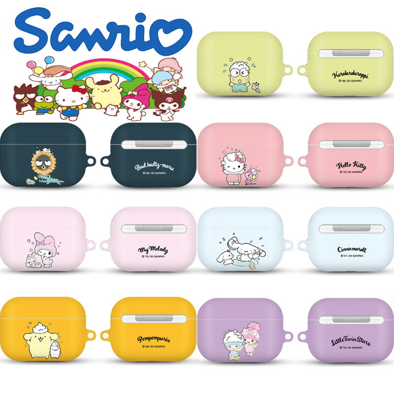 楽天chuvelyAirpods Pro エアーポッズ3 ケース サンリオ Sanrio Characters ギフト プロ カバー ケース 人気 公式 グッズ キャラクター 水遊び お風呂 シャワー パステル ハード ストア グッズ アニメ 可愛い プレゼント