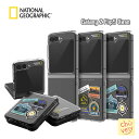 National Geographic Galaxy Z Flip5 ケース サムスン 新商品 ギャラクシーケース ナショナルジオグラフィック Zフリップ5 透明 Clear 薄い スリム 保護 クリアー サムスン Galaxy Z Flip New グッズ イラスト 韓国 Kistch MZ インスター プレゼント 友達 おそろい スマホ