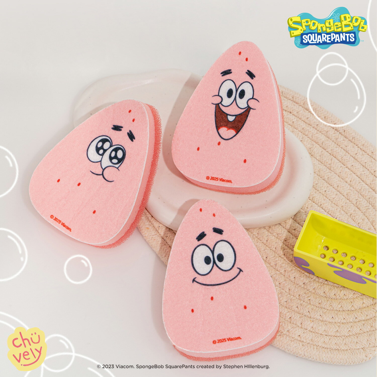 スポンジ・ボブ × パトリック・スター キッチンスポンジセット（ホルダー付き） たわし キャラクター ..