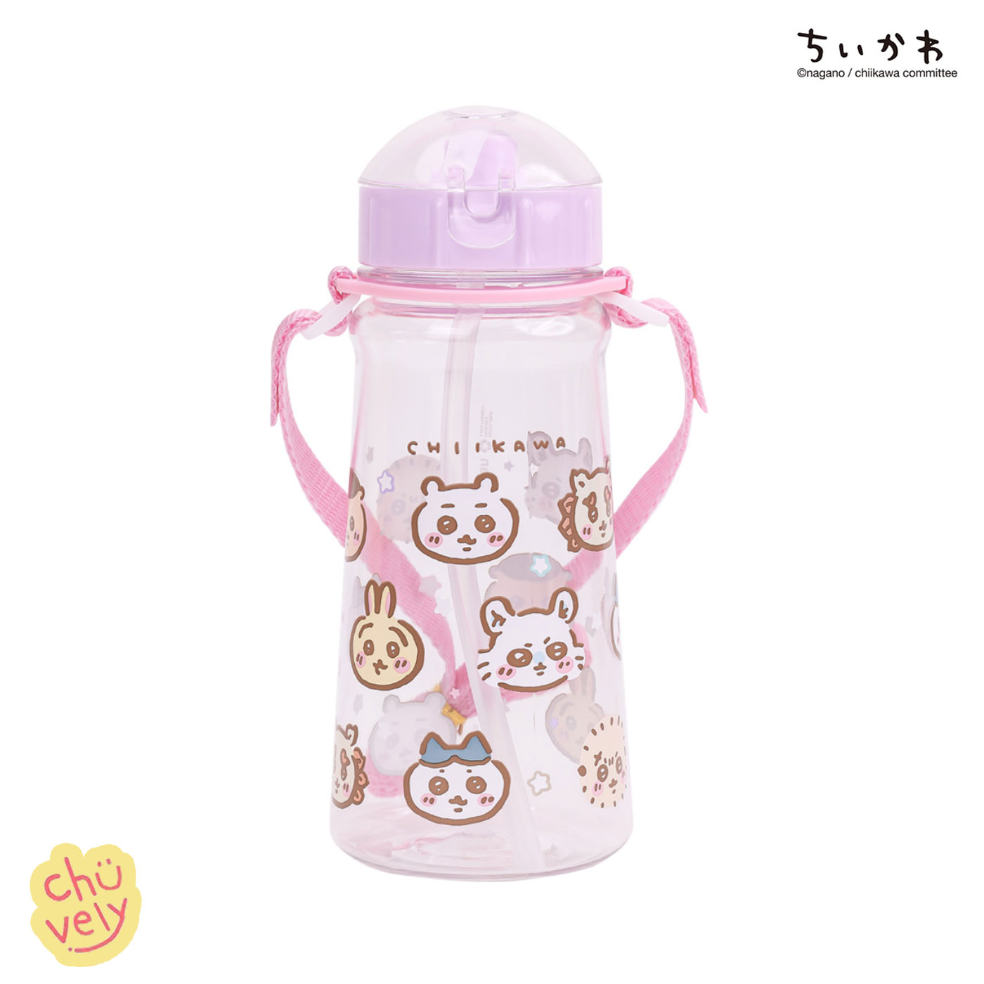 ちいかわ グッズ ボトル タンブラー ストロー 付き ショルダーストラップ 専用ホルダー付き ちいかわ ..