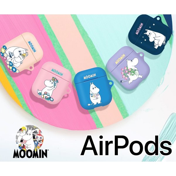 楽天chuvelyAirpods Case ムーミン エアポッズ ケース Airpodsケース MOOMIN 正規品 グッズ 人気 可愛い 公式 キャラクター イヤホン Apple キーリング付き シーズン1