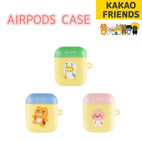 KAKAOFRIENDS ե 饤 ԡ 塼 AIRPODS CASE ݥå 1/2 ۥ 磻쥹 ޥۥ꡼ ӥ Ʃ