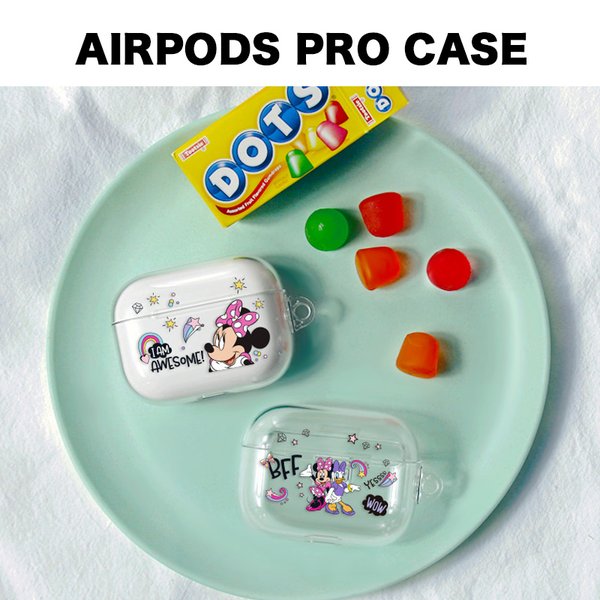 楽天chuvelyAIRPODS 3世代 / AIRPODS PRO PRO2 / CASE エアポッズプロ Disney ディズニー ミッキー ミニー デイジー イヤホン ワイヤレス スマホアクセサリー カラビナ ハード 透明ケース キャラクター ストア グッズ アニメ イラスト さくらんぼ チェリー いちご ストロベリー