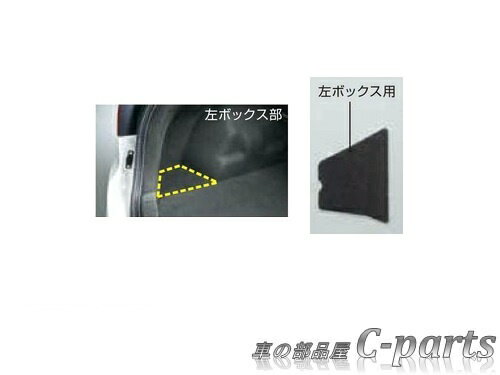 対応車種MITSUBISHI（ミツビシ）　RVR対応年式2017/2　メーカーカタログ掲載商品対応型式GA4W純正品番MZ521571　左ボックス用MZ521572　右ボックス用■商品仕様左ボックス用、片側1個。カーゴサイドボックス専用のリッド。床面がフラットになりラゲッジが広く使えます。ボックス内の小物を隠す役目もします。ブラック色の生地貼り。左右のリッドを個別に設定しています。プレミアムサウンドシステム車はウーファーが装備されているため、右側のカーゴサイドボックスはありません。ラゲッジルームの荷室床面のカーペット生地とは若干色が異なります。適応グレード：全車