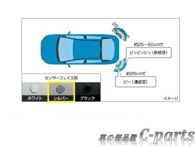 【純正】TOYOTA　PRIUS PHV　トヨタ　プリウスPHV【ZVW52】　　コーナーセンサー（リヤ左右）【センサー色：シルバー…