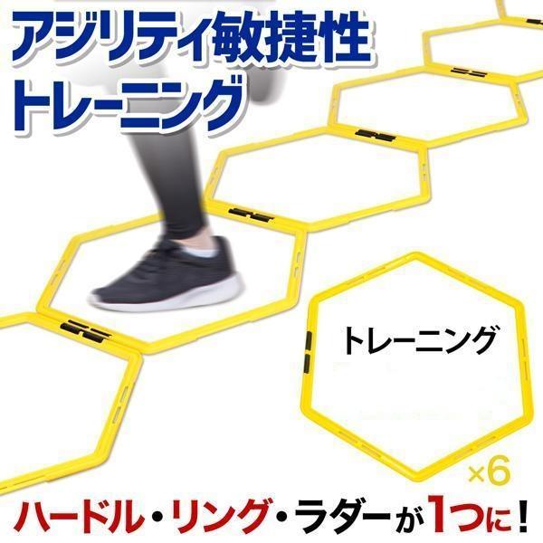 トレーニングラダー ラダートレーニング 6枚セット ハードル スピードヘキサゴン 子供 大人 野球 サッカー 陸上 アジリティ スポーツ 練習 器具 用品 用具