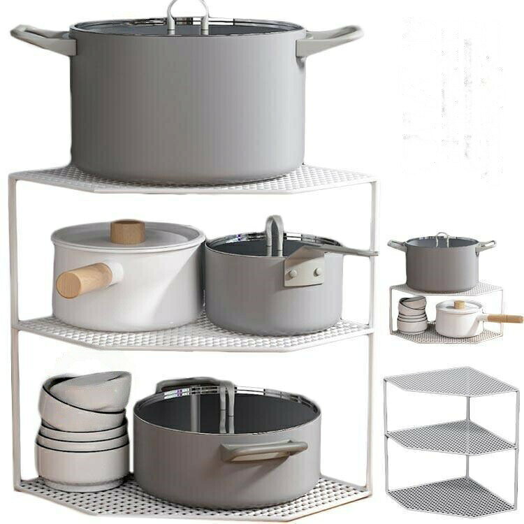 Rakuten - 収納棚 鍋 鍋スタンド 鍋置き 2段 鍋収納 3段 省スペース デッドスペース 収納 キッチンツール 収納ラック 収納スタンド シン おしゃれ フック