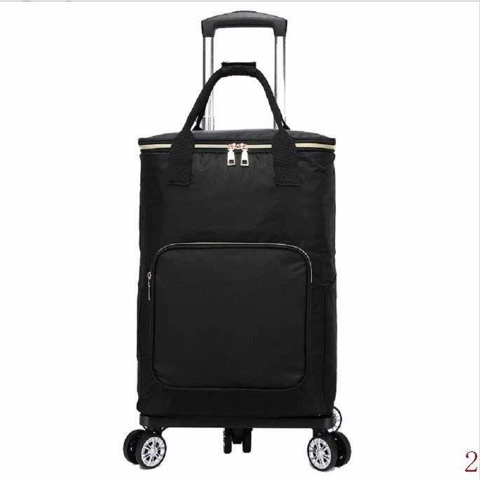 中和国際楽天市場店のショッピングカート 5輪 シルバーカー 軽量 折りたたみ 軽量 買い物 大容量 手押し車 介護用品 おしゃれ 保冷 保温 高齢者用 便利｜アングル2