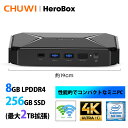 【性能アップ】格安 ミニPC Windows11 CHUWI HeroBox コンパクト 大容量 8GB+256GB デスクトップパソコン 放置便利 ミニパソコン 低価格 パソコン 小型PC インテル N5100 プロセッサ ファン付き デュアルバンドWiFi BT4.2 HDMI2.0サポート office用 送料無料