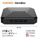 win11 最新 intel N100 【DDR5 8GB+256GB SSD】 省スペース 小型 高性能 デスクトップPC CHUWI HeroBox 持ち運び ミニパソコン WiFi 6 ..