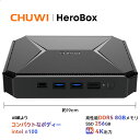 win11 最新 intel N100 【DDR5 8GB+256GB SSD】 省スペース 小型 高性能 デスクトップPC CHUWI HeroBox 持ち運び ミニパソコン WiFi 6 有線LAN Win11 4K出力 ファン付き 静音 BT5.2 ミニPC Typ…