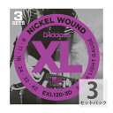 ダダリオ 【3セットパック】 D Addario 09-42 EXL120-3D Super Light エレキギター弦