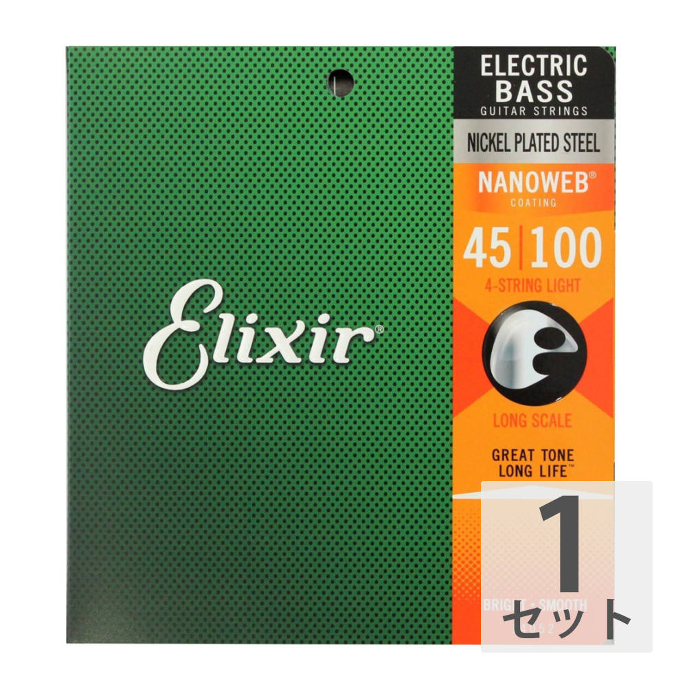 ꥯ ELIXIR 14052 NANOWEB 4-String Light Long Scale 쥭١