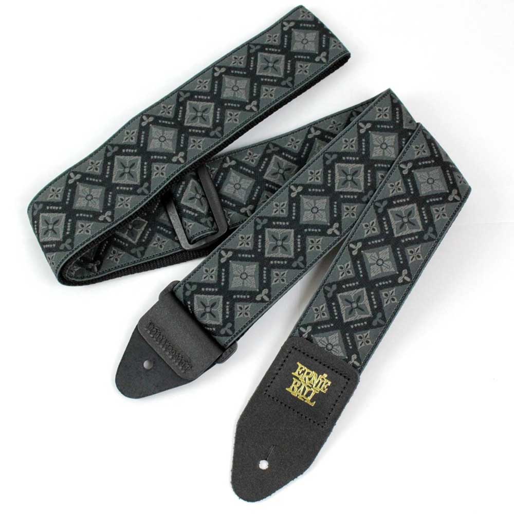 アーニーボール ストラップ ERNIE BALL ＃4093 Jacquard Straps Regal Black ギターストラップ