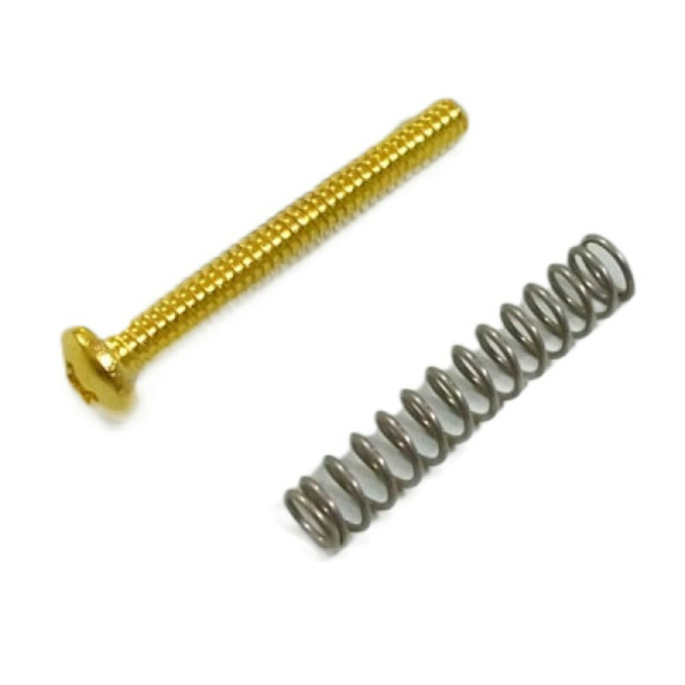 Montreux Inch TL octave screws 60's style Gold (3) No.8471 オクターブ調整用スクリューテレキャスター用インチサイズ・オクターブ・スクリューです。スプリングも勿論左巻きです。素材は鉄となります。3本セット。-Montreuxが長きにわたる経験と実績でプロデュースするオリジナルパーツMontreuxが20余年に渡って関わってきたギタープロダクツの経験から生まれた、アイディア溢れるオリジナルパーツが、Montreux Selected Parts。これまでありそうでなかったものやコンポーネントとしては売られていても単品では手に入りにくかったもの、豊富な知識の蓄積を反映した画期的なパーツなど、誰もが待ち望んでいた商品の数々が、今ようやくギターユーザーの手元に。　