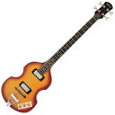 Epiphone Viola Bass VS エレキベースギブソンの直系ブランド「エピフォン」レトロでクラシカルなルックスの「Viola Bass」です。メイプル材を採用したホロウ構造のボディに、ミ二ハムバッカーを2基搭載し柔らかく広がりのあるサウンドが魅力です。小振り、軽量なボディサイズのため、取り回しにも優れたバイオリンベースです。※ご購入後15日以内に、必ず同梱されるユーザー登録カードに必要事項をご記入の上、ギブソン・ジャパンへご郵送下さい。ユーザー登録したご本人に限り、メーカー規定の故障に対してのみ、無期限での保証が提供されます。【SPECIFICATIONS】Body：mapleNeck：mapleNeck Joint：set-gluedScale：30.5”Fingerboard：rosewood with dot inlaysNut：1.65”Neck Pickup：NYR mini humbuckerBridge Pickup：NYT mini humbuckerHardware：NickelControls：Neck volume, Bridge volume, Master ToneBridge：rosewood with rosewood compensated saddleColor：Vintage Sunburst (VS)