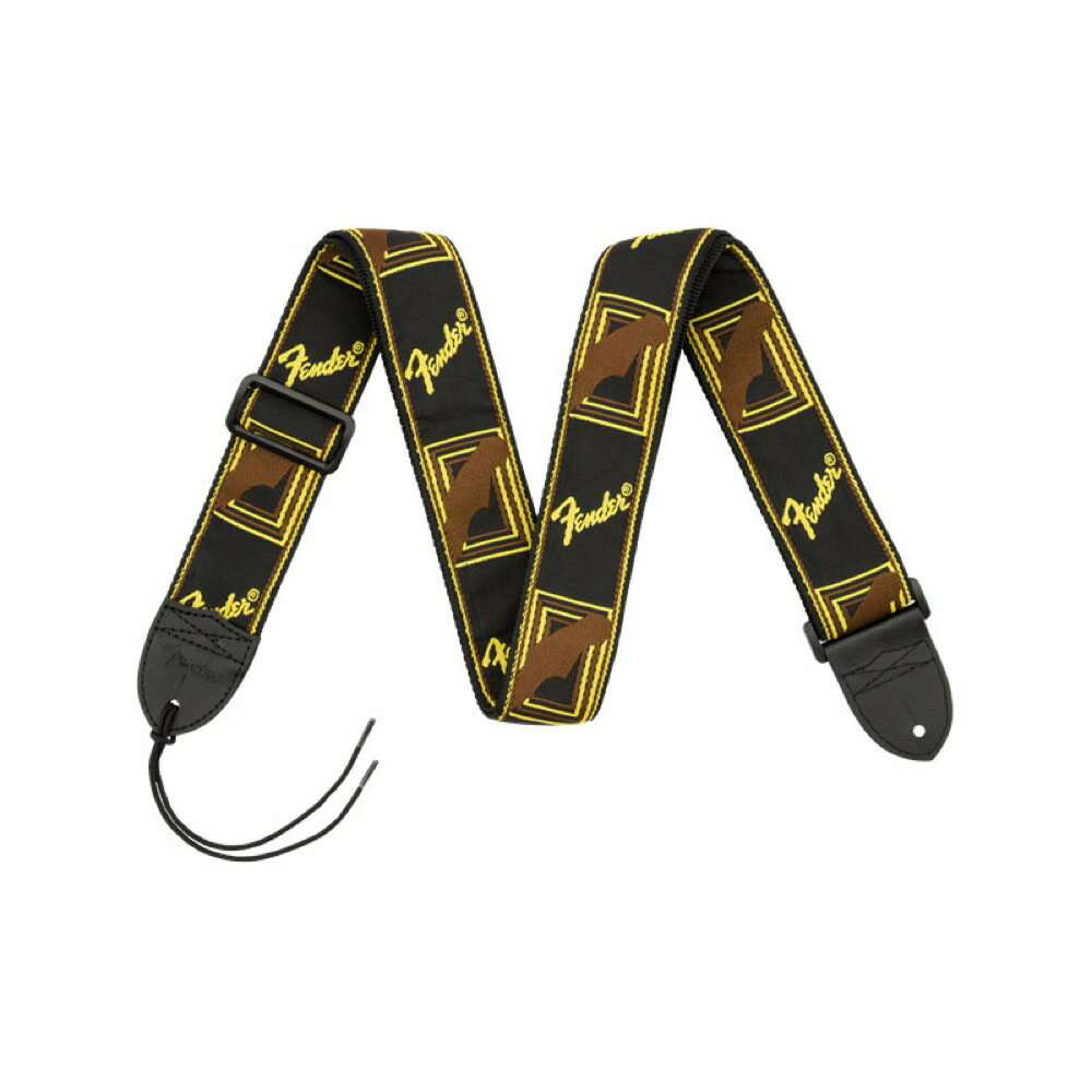 フェンダー Fender 2 Monogrammed Strap Black/Yellow/Brown ギターストラップ