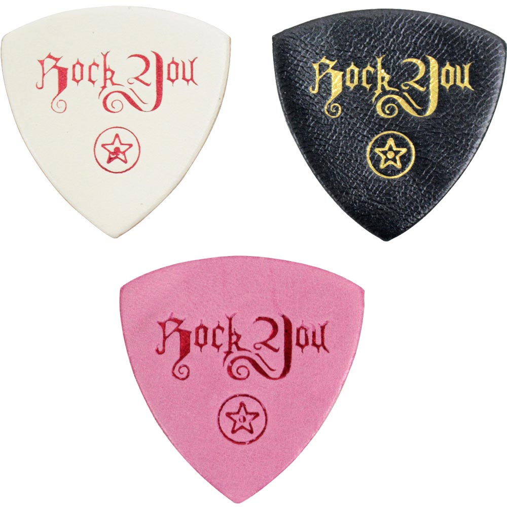 ROCK YOU LS-380-P Ukulele Lether Pick 3pcs Pack  쥶ԥå 3祻å