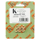 KLUSON BUSHING SET 6.35-8.85/Gold/HEXA ギターペグ用ブッシュ 6個セット※ギターパーツの取り扱いには、相応の技術と知識が必要になります。自己責任にて、取り扱い可能な方のみ、ご検討下さい。個人的に取り付け時に起こった、楽器及びパーツの破損・損傷等につきましては当店は保証出来ません。あらかじめご了承下さい。覆る事のないオリジナル、クルーソンデラックス。誕生以来、50年以上愛されてきたクルーソン。時代の変化と共に確実にヘッドに固定されるロトマチックタイプが採用されるようになった現代、様々なタイプのペグからクルーソンに互換できるようにオプションブッシュで対応していただけます。HEX HEAD TUNERS BUSHING Gold - (SET 6) (1/4 ID)Inside DIA. : 6.35mm to fit 1/4 inchOutside DIA. : 8.85mm Material = Brass　