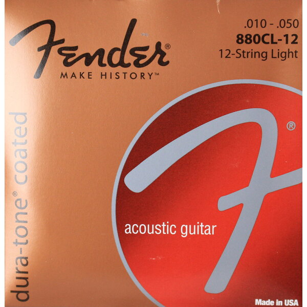 FenderDura-Tone880CL-1280/20Coated12String10-5012弦アコースティックギター弦