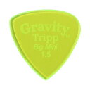 GRAVITY GUITAR PICKS Tripp -Big Mini- GTRB15P 1.5mm Fluorescent Green ピックグラビティギターピックは、ハンドメイドでピックを製作するアメリカのブランド。アクリル素材を職人の手によりひとつひとつ丁寧に加工され作られるピックは、美しく磨き上げられ、手に馴染む使い心地と、スムースな演奏性、すばらしいトーンを生み出します。アクリルを使用し独特のエッジデザインを採用する事で、速くラウドなプレイにも対応。一般的なピックに比べ耐久性も高く、同じトーン、同じ演奏性で長期間使用できるのも特徴です。シェイプ：Tripp Big Miniゲージ：1.5mmカラー：Fluorescent Green