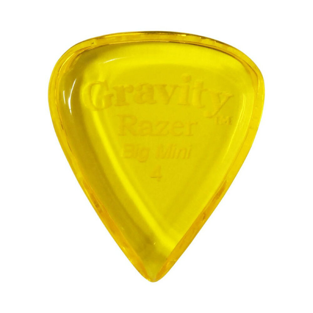 GRAVITY GUITAR PICKS Razer -Big Mini- GRAB4P 4.0mm Yellow ԥå