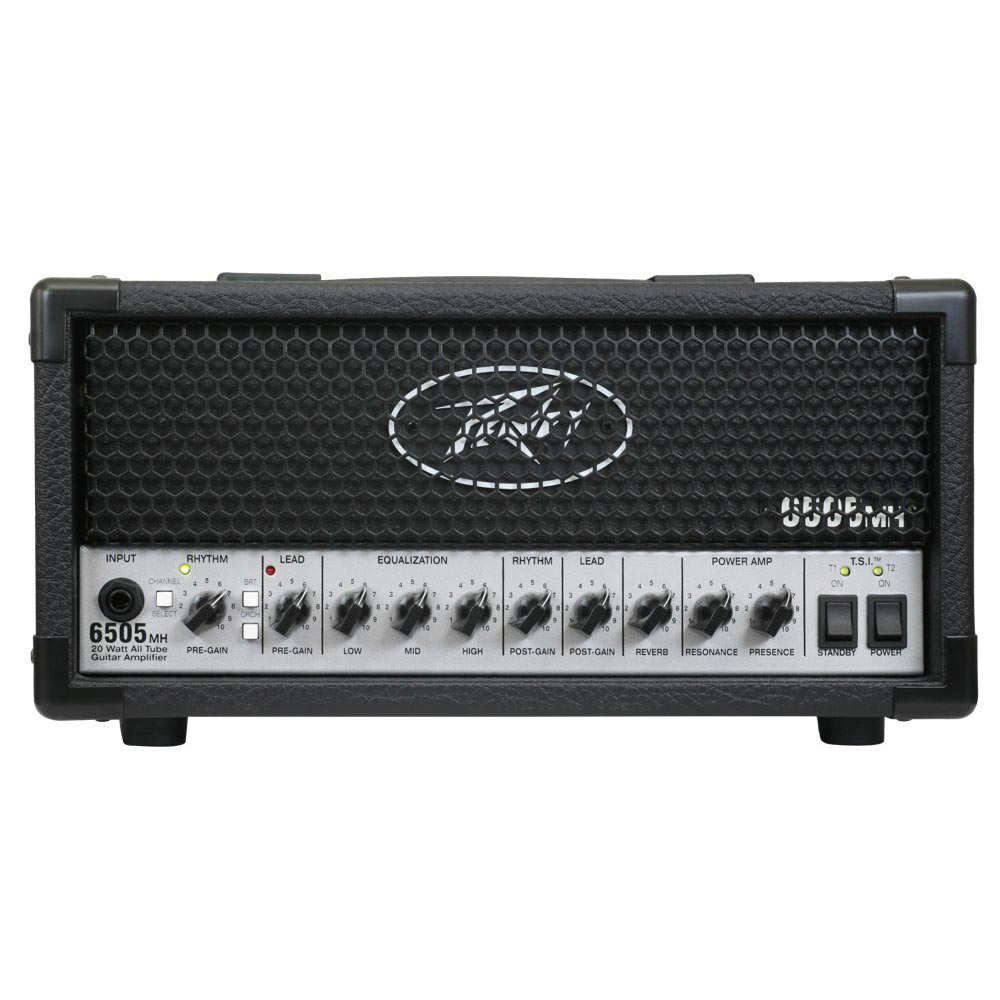 PEAVEY 6505 MH Mini Head ミニヘッド 20W 真空管アンプ 【国内正規品】欧米で話題沸騰！6505の地鳴りディストーションを超小型計量設計で完全再現！【主な特徴】・2チャンネル仕様（フットスイッチ切替）＆3バンドEQ・アッテネータースイッチ（20W/5W/1W）・チューブステータス表示（T.S.I.）LED・MSDI（マイクシミュレート出力・XLR）・マイクシミュレートデジタル出力（USB-B端子/サンプリングレート：）・フットスイッチ付属・ヘッドフォン端子【主な仕様】ギターアンプヘッド出力：20-5-1W消費電力：90W 50/60Hz 100V/AC抵抗：8-16Ω（選択可能）プリチューブ：12AX7/ECC83×3パワーチューブ：EL84×2本体重量：6.0kg本体寸法：W356mm×H185mm×D197mm2チャンネルセレクトMSDI（Microphone Simulated Direct Interface）搭載エフェクトループヘッドフォンアウト付属品：フットスイッチ