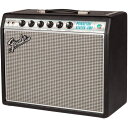 Fender 68 Custom Princeton Reverb ギターアンプ1968 年はフェンダーアンプにとって大きな節目の年となりました。純粋なフェンダートーンを備えた、新しいルックス“シルバーフェイス”の登場により、ミュージシャン達の選択するアンプの幅は広がり数えきれないほどのギタリストがフェンダートーンをかき鳴らしてきました。 シルバーとターコイズブルーのフロントパネルと上品な“ドリップエッジ”のグリルが特徴。 68 Custom アンプは世界トップクラスの深く、明確で強力なチューブトーンを紡ぎだしクラシックなフェンダーサウンドを実現します。 当時の外観とトーンパフォーマンスに敬意を表しつつ大きな柔軟性が加えられた本機種は1 基の10"CelestionTEN30“スピーカーを搭載し、現代にも明確にロックンロールスピリットを伝導してくれます。 改良されたプリンストンリバーブのオールチューブ回路。ハンドワイヤードチューブソケット、オリジナ ル同様のカスタムメイドシューマッハ製トランス。純正フェンダー、チューブ駆動型のスプリングリバーブとトレモロ（ビブラート）。 1968年スタイルのシルバーターコイズグリルのアルミニウムトリムシルバーフェイス。【SPECS】GeneralModel Name：’68 Custom Princeton Reverb， 100V JPModel Number：2272007000Series：Vintage Modified AmpsAmplifier Type：TubeColor：Silver and BlueElectronicsControls：Volume， Treble， Bass， Reverb， Speed， IntensityEffects Loop：NoneInputs：Two - (1/4"， Input 2 is at -6dB)Line Out：NAChannels：OneRectifier：Tube (1 x 5AR4)Voltage：100V JPNWattage：12 WattsHardwareCabinet Material：7-Ply 3/4" Birch/Maple PlywoodHandle：Molded Plastic Strap with Nickel-Plated CapsFront Panel：Silverface StyleEffects：ReverbControl Knobs：Vintage-Style Skirted Black PlasticTubesPre Amp Tubes：3 x 12AX7， 1 x 12AT7Power Tubes：2 x 6V6AccessoriesFootSwitch：2-Button Footswitch Included