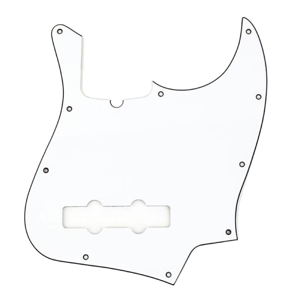 フェンダー Fender 10-Hole Contemporary Jazz Bass Pickguards ホワイト ベース用ピックガード