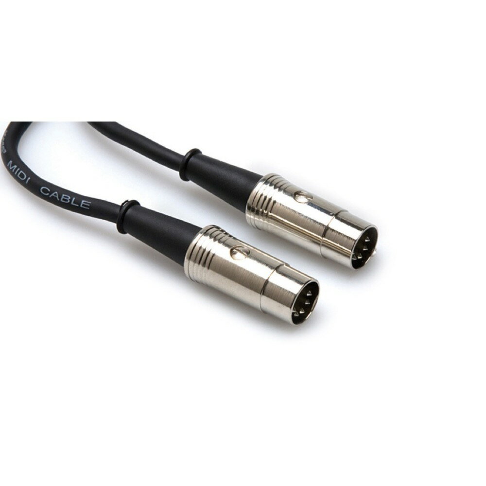 Hosa MID-503 91cm MIDIケーブル■Pro MIDI Cable（プロシリーズ）世界的なケーブルメーカー『Hosa（ホサ）』のMIDIケーブルです。SysExを含むすべてのMIDI規格に対応しています。【特徴】・優れた耐久性の金属製プラグ。・無酸素銅（OFC）導体によるロスの少ないピュアな伝送を実現。・EMIやRFIによるノイズを効果的に軽減する柔軟性にも優れたOFCスパイラルシールド。長さ：3ft（約91cm）プラグ：Serviceable 5ピンDIN - 5ピンDIN