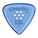 GRAVITY GUITAR PICKS Edge -Standard Multi-Hole- GEES2PM 2.0mm Blue ギターピックグラビティギターピックは、ハンドメイドでピックを製作するアメリカのブランド。アクリル素材を職人の手によりひとつひとつ丁寧に加工され作られるピックは、美しく磨き上げられ、手に馴染む使い心地と、スムースな演奏性、すばらしいトーンを生み出します。アクリルを使用し独特のエッジデザインを採用する事で、速くラウドなプレイにも対応。一般的なピックに比べ耐久性も高く、同じトーン、同じ演奏性で長期間使用できるのも特徴です。シェイプ：Edge Standard Multi-Holeゲージ：2.0mmカラー：Blue