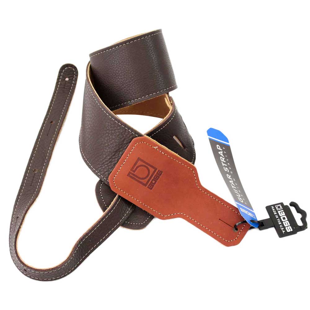 BOSS BSL-30-BRN ギターストラップ温かみのあるブラウンのレザー製ストラップギター・ベースに最適なプレミアムレザーのストラップです。高級感があり、贅沢な肌触りの高品質レザーを採用。耐久性に優れています。温かみのあるブラウン・カラーで、約7.6cm幅（BSL-30-BRN）。素材：レザー色：ブラウン幅：約7.6cm（BSL-30-BRN）長さ：約99cm〜約140cm（調節可能）　