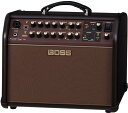 BOSS ACS-LIVE Acoustic Singer LIVE アコースティックギター用アンプアコースティック・ステージ・アンプの新定番。Acoustic Singerシリーズは、トップ・クラスの音質とクリエイティブな機能を搭載したアコースティック・ギター・アンプです。BOSS による最新のアンプ開発技術を惜しみなく投入し、艶のある鮮やかなサウンドとクリアさ、力強さを実現しました。アコースティック・ギター⽤、ボーカル用の2 チャンネル仕様で、それぞれディスクリート・アナログ・インプット回路と3 バンドEQ を搭載。スタジオ・クオリティのサウンドを生み出します。さらにAcoustic Resonance、Looper、Auto Harmony、エフェクトなど、弾き語りギタリストのライブ・パフォーマンスを彩るツールを1 台に凝縮しています。【特徴】・プレミアム・サウンドと多彩な機能を凝縮したプロフェッショナル・アコースティック・アンプ。・60Wのバイ・アンプ設計。16cm（6.5 インチ）のカスタム・ウーファーとドーム・ツィーターを搭載。・ディスクリート・アナログ・インプット回路と3 バンドEQ を搭載した2 チャンネル仕様。・ギター・チャンネルにはアコースティック・ギター本来の自然で豊かな鳴りを取り戻すAcoustic Resonance 機能を搭載。・標準/XLR のコンボ・ジャックを搭載しボーカルやギター・マイク、その他の楽器を入力できるマイク・チャンネル装備。・ギター・チャンネルにはChorus、マイク・チャンネルにはDelay/Echo、両チャンネルにそれぞれReverb を搭載。・ギターのコード進行から⾃動でキーを検出し、⾳楽的で⾃然なハーモニーをつけてくれるHarmony 機能を装備。・ライブ・パフォーマンスでだけでなく、練習や曲作りにも活躍するLooper 機能を搭載。・各チャンネルに、ハウリング・ノイズを除去するAnti-Feedback 機能を装備。・XLR DI アウトを2 系統搭載し、各チャンネルの独立出力（ダイレクト音かエフェクト音を選択可能）、もしくは各チャンネルのミックス・サウンドを出力可能。・PCへのダイレクト・レコーディングが可能なUSB 出力。・Looper、Harmony、エフェクトは別売のフットスイッチでコントロール可能。■クリアさ、⼒強さ、パワーを兼ね備えた自然なハイ・クオリティ・サウンド。アコースティック・ギターのサウンドは、繊細なレスポンスと⾃然で⽴体的な響きが特⻑です。この特長をいかに忠実に再現できるか、徹底的にこだわり抜き、最適なパーツや設計方法を追求しました。材質や形状にこだわりレスポンスとクリアさを追求したウーファー、フラットで広い指向性に加え、アタックのピーク時にはスペック上の出力を上回るツィーターにより、濁りのないパンチのあるサウンドを実現しています。また、それぞれ独立したパワー・アンプで駆動されるバイ・アンプ構造を採用。高い解像度とナチュラルでワイドレンジなプレミアム・サウンドを実現しました。また、キャビネット材の加⼯技術や構造も、不要な共振をカットしたクリアなサウンドと広い指向性を得るために工夫されています。■Acoustic Resonance 機能を搭載したギター・チャンネル。ディスクリート・アナログ・インプット回路など、こだわり抜いて設計されたギター・チャンネルは、アコースティック・ギター特有の素早いアタックと広いダイナミック・レンジにも耐えられる余裕あるヘッド・ルームを実現しています。Acoustic Resonance はピエゾ・ピックアップのソリッドなサウンドに、アコースティック・ギター各部の複雑な共鳴によって生まれる自然で豊かな響きを取り戻します。幅広い音作りが可能な3 バンドEQ に加え、フェイズ反転スイッチとノッチ・フィルターによるAnti-Feedback 機能を備え、ハウリング・ノイズを除去。また、サウンド・バリエーションの幅を広げる、2 種類のChorus エフェクトとアコースティック・ギター専用にチューニングされたReverbを搭載しています。■ボーカルをはじめ、様々な用途に使えるマイク・チャンネル。弾き語りギタリストにとってオールインワン・ソリューションとなるマイク・チャンネル。ディスクリート・アナログ・インプット回路を採⽤し、豊かでクリアなサウンドを実現します。コンデンサ・マイク用にファンタム電源もスタンバイ。サウンドメイクの幅が広がる3 バンドEQ、フェイズ反転スイッチ、ノッチ・フィルターに加え、ボーカルに最適化されたDelay/Echo とReverb を搭載しています。ギターのみで使用する際は、ピックアップの信号をギター・チャンネルに、マイキングしたギター・サウンドをボーカル・チャンネルへ入力し、サウンドをブレンドすることでそれぞれの特長を活かしたサウンドメイクが可能です。■Auto Harmony機能 とLooper機能。Acoustic Singerシリーズは、複雑なキー設定を行う必要がなく、ギターを弾くだけでコード進⾏からリアルタイムにキーを判定し、自動的に音楽的でスムーズなハーモニーラインをつけることができるボーカル用Harmony 機能を搭載。さらに、楽曲中に調が変わる転調にも対応するので、常に美しいハーモニーを維持することができます。また、2つのハーモニー・タイプとユニゾン・タイプから自分の声や楽曲に最適なハーモニーを選択する事ができます。Looper機能を使えば、パーカッシブなリズムからコード・ワーク、コーラスなど、様々なループ・フレーズを録音、再生することで、クリエイティブなパフォーマンスを行うことが可能です。■充実のコントロールと⼊出⼒端⼦。様々な用途に使える充実の端子群を搭載。デュアルDI/ラインアウトXLR、各チャンネルのエフェクト/ダイレクト⾳やミックスを出力が可能です。シチュエーションにあわせて最適な出⼒⽅法を選択することができます。AUX イン（レベル調整付）を使用すれば、オーディオ・プレイヤーのバッキングと一緒に演奏を楽しむこともできます。また、USB 接続によるDAW へのダイレクトREC も可能。REC/Phone 端子は標準ステレオ仕様、練習やレコーディングなど様々な用途に使用することができるアンプです。別売フットスイッチを接続すれば、足下でハーモニー、ルーパー、エフェクトなどをコントロール可能。さらにパフォーマンスの幅を広げてくれます。【主な仕様】●定格出力：60W（ウーファー：50W、ツィーター：10W）●規定入力レベル：MIC INPUT：-33dBu（2.5kΩ）GUITAR INPUT：-10dBu（5MΩ）AUX INPUT：-8dBu（10kΩ）●スピーカー：16cmウーファー×1、2.5cmドーム・ツィーター×1●コントロール：POWERスイッチMASTERつまみTWEETER ATTボタンMUTEボタン＜MIC＞PADボタンPHANTOMスイッチVOLUMEつまみBASSつまみMIDDLEつまみTREBLEつまみANTI-FEEDBACKつまみPHASEボタンDELAY/ECHOつまみREVERBつまみ＜GUITAR＞PADボタンACOUSTIC RESONANCEボタンVOLUMEつまみBASSつまみMIDDLEつまみTREBLEつまみANTI-FEEDBACKつまみPHASEボタンCHORUSつまみREVERBつまみ＜HARMONY＞ONボタンTYPEボタンLEVELつまみ＜LOOPER＞LOOPERボタンSTOP/CLEARボタン＜AUX＞LEVELつまみ＜DI/LINE OUT＞MIC/MIX：OUT SELECTスイッチGUITAR/MIX：OUT SELECTスイッチ●インジケーター：TWEETER ATTMUTE＜MIC＞PADPHASE＜GUITAR＞PADACOUSTIC RESONANCEPAHSE＜HARMONY＞ONHIGHUNISONLOW＜LOOPER＞RECPLAYOVERDUB●接続端子：MIC端子：コンボ・タイプ（XLR、TRS標準）GUITAR端子：標準タイプAUX IN端子：ステレオ・ミニ・タイプPHONES/REC OUT端子：ステレオ標準タイプDI/LINE OUT MIC/MIX端子：XLRタイプDI/LINE OUT GUITAR/MIX端子：XLRタイプFOOT CONTROL LOOPER/CHORUS端子：TRS標準タイプFOOT CONTROL HARMONY/MUTE端子：TRS標準タイプGA-FC端子：TRS標準タイプUSB端子：USB BタイプAC IN端子●電源：AC100V（50／60Hz）●消費電力：40W●付属品：取扱説明書電源コード2P-3P変換器保証書ローランド ユーザー登録カードGA-FCシール●別売品：フットスイッチ：FS-5U, FS-6, FS-7エクスプレッション・ペダル：FV-500L、FV-500H、Roland EV-5GA FOOT CONTROLLER: Roland GA-FC接続ケーブル：Roland PCS-31L、Roland RCC-3-TRTR、Roland RCC-5-TR28【外形寸法 / 質量】幅 (W)：367 mm奥行き (D)：274 mm高さ (H)：314 mm質量：10.5 kg