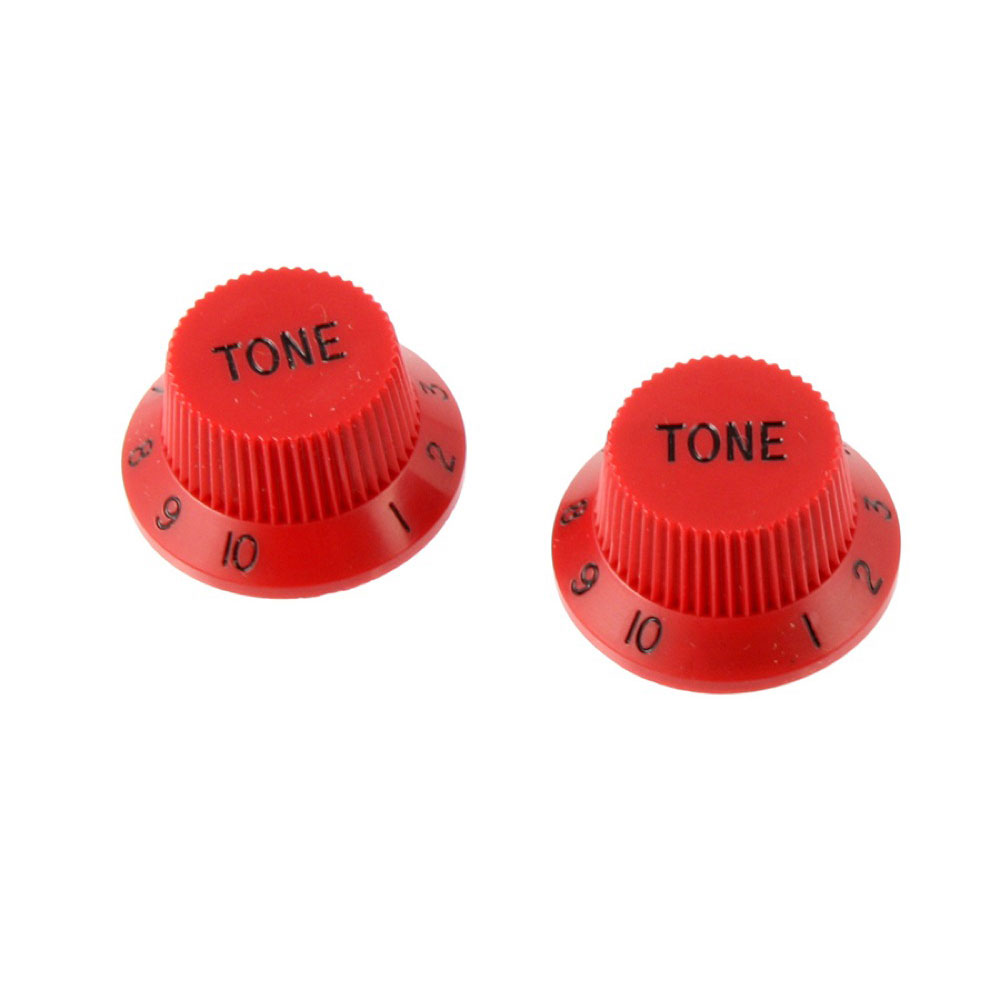 ALLPARTS KNOB 5049 Set of 2 Red Tone Knobs コントロールノブ※パーツの取り扱いには、相応の技術と知識が必要になります。自己責任にて、取り扱い可能な方のみ、ご検討下さい。ストラトキャスタースタイル・ノブTONEレッドインチ・ミリのスプリットシャフト専用2個入り　