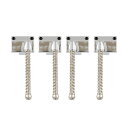 ALLPARTS BRIDGE 6052 Set of 4 Saddles for Omega and Badass Bass Bridge クローム リプレイスメント ベースサドル