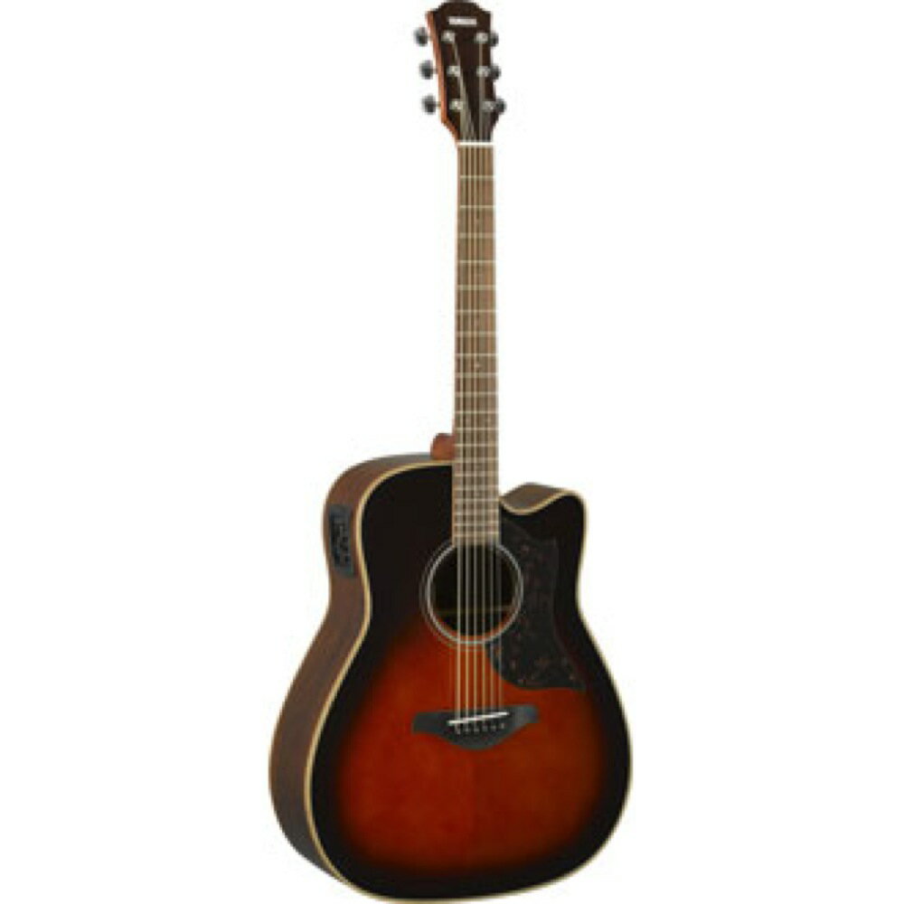 ヤマハ YAMAHA A1R TBS エレクトリックアコースティックギター理想的なパフォーマンスを発揮するギターを作り出す中で、Aシリーズはさまざまなライフスタイルに適応するように設計されました。PAシステムにつないだ時に、ギターそのものの自然な生音が即座に、かつ簡単に奏でられる新ピックアップシステム「SRT2」を搭載。高い演奏性を誇るネックの背面仕上げやエッジ加工、新デザインのスキャロップドブレイシング等、パワフルで表現力の高い音を実現します。Aシリーズは、いつでも、どこでも、あなたをワンランク上の演奏へ誘います。【特徴】トラッドウェスタンカッタウェイのボディシェイプ表板はシトカスプルース単板裏板・側板はローズウッド新開発スキャロップドブレイシングによる豊かな響き独自開発ピエゾピックアップシステム搭載（SYSTEM72)快適な演奏性を実現するネックデザインシンプルで独創的なデザイン【仕様】胴型：トラッドウエスタンカッタウェイタイプ弦長：650mm胴長：505mm全長：1046mm胴厚：100mm〜118mm指板幅：（上駒部/胴接合部） 43mm/55mm表板：シトカスプルース単板(A.R.E.)裏板：ローズウッド側板：ローズウッド棹：マホガニー指板：エボニー下駒：エボニーピックアップ＆コントロール：SYSTEM72コントロール機能：ボリュームコントロール、3バンドイコライザー（LOW/MID/HIGH)、チューナー、AMFコントロール糸巻：ダイキャスト（TM29T)塗装：タバコブラウンサンバースト(TBS)弦：Elixir NANOWEB 80/20(Bronze Light)電源：単3乾電池x2付属品：サウンドホールカバー　