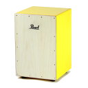 Pearl PCJ-CVC/SC YE COLOR BOX CAJON カホン ソフトケース付きパール ポップなカラーのカラーボックスカホンです。打面はメイプルプライ、まわりの面はソリッドなMDF（ファイバーボードの一種）材を採用。低音が出しやすく、堅すぎない素材を打面に採用することで、ビギナーの方でも非常に鳴らしやすい構造となっております。スタンダードサイズ：455（H）×300（W）×300（D）mmカラー：YE（YELLOW）ソフトケース付き