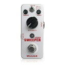 Mooer Sweeper ベースエフェクターSweeperはダイナミックなベース用エンベロープフィルター/オートワウペダルです。ベースに最適な周波数にフォーカスし、ピッキングに対する反応性が良く気持ちよく使うことができます。さらに、トグルスイッチでクリーン/ファズモードを切り替えが可能で音作りの幅が広く、この小さなサイズからは想像できないほどのパワーを秘めた1台です。Sweeperはトゥルーバイパス仕様なので、バイパス時に音色が変わる心配もありません。電源はDC9Vセンターマイナスアダプターで動作します。電池での動作には対応していません。●特徴：・ベースだけでなくギターにも使えるダイナミックなエンベロープフィルター・ファズとクリーンモード搭載、ファンキーでユニークなフィルタースタイル・フルメタル筐体 ・超小型、コンパクトデザイン・トゥルーバイパス・スタンダードなDC9Vアダプターで駆動●Clean/Fuzz：・Clean：ボーカルのようなサウンドが特徴のダイナミックなエンベロープフィルター・Fuzz：さらにクラシックなファズサウンドを付加したサウント●コントロール：・RANGE：周波数レンジを調整します。・RESO：フィルターレゾナンスを調整します。・INTENSITY：フィルターエフェクトのかかりの深さを調整します。・Clean/Fuzzスイッチ：ファズのON/OFFを切り替えます。●スペック：・インプット：1/4インチモノラルオーディオジャック(インピーダンス：220kΩ)・アウトプット：1/4インチモノラルオーディオジャック(インピーダンス：1.4kΩ)・電源：レギュレートされたセンターマイナスDC9Vアダプター(電池はご使用になれません)　メーカー推奨電源アダプター：Mooer PDNT-9V2A、Mooer PDNW-9V2A、One Control EPA-2000・消費電流：7mA サイズ：93.5mm(D)×42mm(W)×52mm(H) ・重量：160g