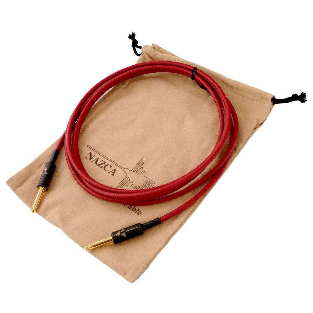 NAZCA 119-07-SSN30 HiFC CABLE Natural 3m SS ギターケーブルこれまでにない新素材を使用して作成されたNAZCAブランドの国産ギター、ベース用ケーブルです。ギター本来の原音に忠実に、かつ立ち上がりの速いサウンドを可能にしています。糸編組なしのレッドカラーモデル。使用されている導材は糸編組ありのモデルと同じです。プラグ形状は両方共ストレートプラグ。【HiFC素材について】NAZCA HiFC CABLEには「HiFC」と言う高機能純銅が使用されています。これまで長らくギター、ベース業界のケーブルとして使用されてきたのが一般的にOFCと呼ばれる素材でした。そのOFCとHiFCの違いとは一体何か？それは、使用されている銅材にチタンが含まれているか、いないかによります。HiFCとは銅材に極微量なチタンを添加し、銅中の不純物を制御した物なのです。不純物を制御する事により銅材の持つ本来のポテンシャルを高いレベルまで引き出すことが可能になります。HiFCは銅材の高純度銅では6N（純度約99.9999％）相当と言う高い測定結果があります。これは、銅材としての軟化特性や耐久性を表す数値で通常のOFCケーブルでは3N〜4Nが標準なので数値的にもその優位性は証明されています。※本来なら4N相当の純度ですがHiFC化によって6N相当を実現しています。HiFC化によりこれまでのOFCケーブルよりも滑らかなしなり具合と優れた耐久性が得られています。※HiFCは日立金属株式会社の登録商標です。【サウンド特性】ギター、ベース共に中域のアタック感に優れ、ドライブサウンドやバンドでのセッションなど楽器その物の原音感を失うことなく抜けの良いサウンドとなっています。逆に原音感を全く必要としないメタル系の歪には原音がしっかりと活きてしまうため、不向きな面もありますが、ギターやベースその物のサウンドを使いたいプレイヤーには最適なケーブルと言えるでしょう。HiFC CABLE Naturalプラグ形状：SS長さ：3mMADE IN JAPAN