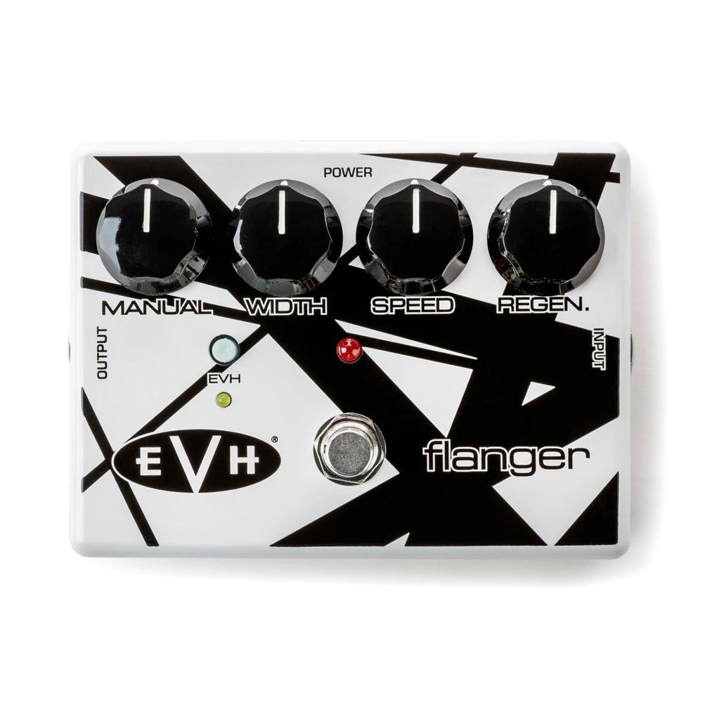 MXR EVH-117 EVH117 Flanger エフェクターヴァン・ヘイレンの名演「Unchained」や「And The Cradle Will Rock」に聞かれるあのジェットサウンドを忠実に再現できる"EVH"プリセットスイッチを搭載した、VAN HALEN シグネイチャーフランジャー。定番のM-117/Rフランジャーにエディ・バン・ヘイレンスイッチを搭載。一発でエディーの"Unchained"サウンド設定が得られます。・電源18V：006P/9V乾電池 x2、または18V ACアダプター