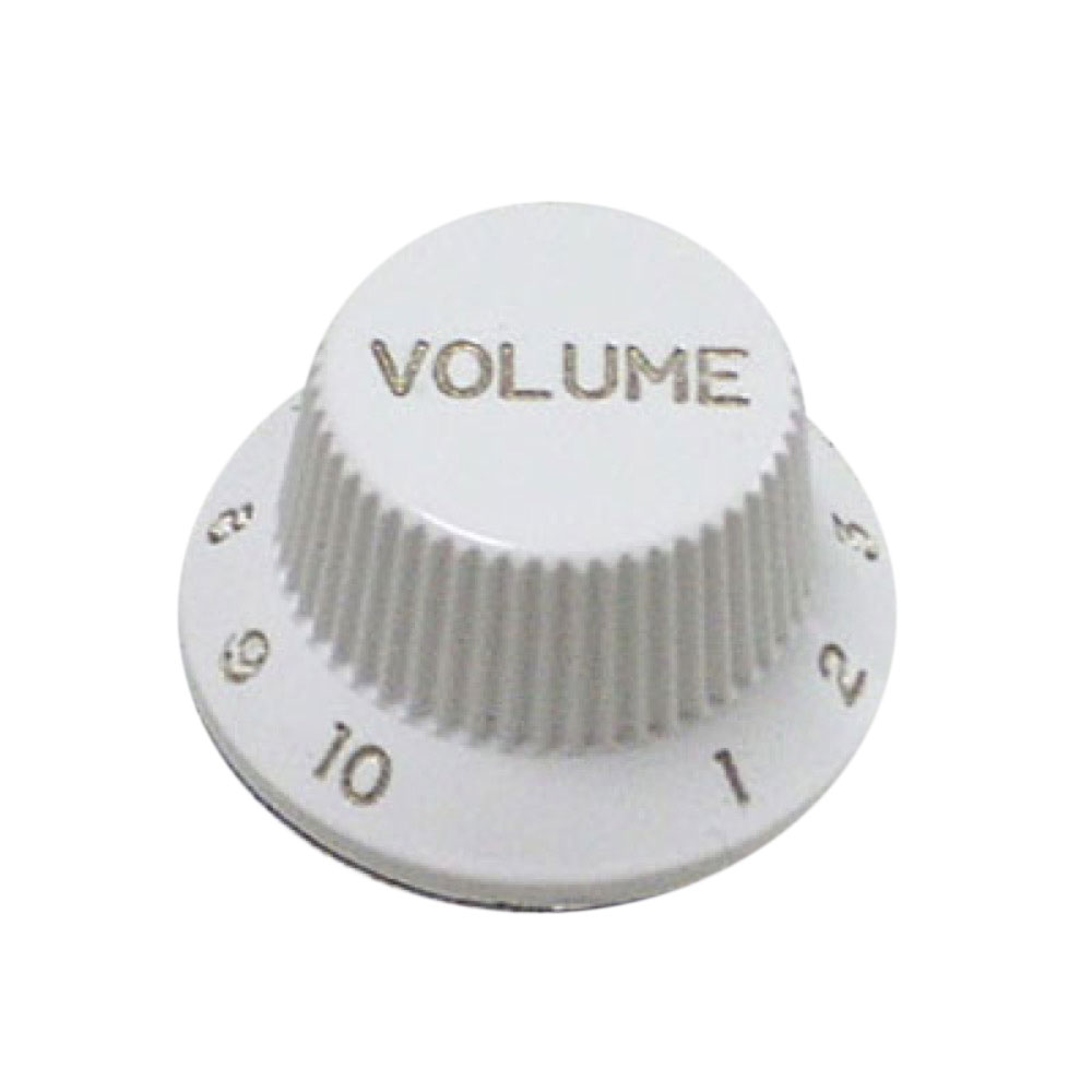 Montreux Strat Volume Knob Metric White No.8867 ギターパーツ