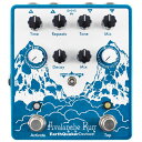 EarthQuaker Devices アースクエイカーデバイセス EQD Avalanche Run ディレイ＆リバーブ ギターエフェクターAvalanche Run■ステレオリバーブ＆ディレイアバランチ ランはEQDの定番ディレイ、ディスパッチ マスターをさらに別次元へ押し上げつつ、使い安さを追求した物です。リバーブとディレイは一緒に使われる事が多いので、これ一つで多様な空間系の音色を再現出来るでしょう。リバーブとディレイを同時にも、別々にも使用可能です。そして通常のデジタルエフェクターに有りがちな無機質で耳障りな音色とは無縁です！スタジオクオリティーのプレートスタイルのリバーブとデジタルでありながら暖かく、それでいてクリアな2秒近くまでのディレイタイムを得られます。 アバランチ ランは強力なDSPを採用しており、様々なタイプのディレイ、リバーブを体験出来ますが、操作性は可能な限りシンプルに行える様に心がけ開発いたしました。一度設定を理解すれば今までには不可能だった空間系の音が体験出来ます！ コントロールは、3つのディレイモード(Normal/Reverse/Swell)、リバーブ調整のDecay、Tap Tempo、True Bypass/Trails、ステレオインとステレオアウトに対応、そして二つのエクスプレッションペダルを接続して外部から6つの違うパラメーターをリアルタイムに コントロールする事が可能です。 Tap Tempoスイッチはディレイのテンポの設定以外に以下の設定で使用で来ます。 NormalとSwellのモード時にTap Tempoスイッチを踏み続けるとアバランチ ランを発振させる事が可能です。ReverseモードではTap Tempoスイッチを踏み続けている間のディレイはNormalのディレイに戻りスイッチを話すと再度Rverseディレイに戻ります！■コントロール-上段 ディレイ部のコントロールになります-Time ディレイタイムの調整。0msから最大2000ms近くまで可能です-Repeats ディレイのリピートの回数の調整です。0からほぼ無限のリピートまで設定出来ます-Tone ディレイ音のトーンの調整です。原音には影響しません。左に回すと高音を抑え、右に回すと低音が抑えられます。真ん中にセットする事でその中間です-Mix ディレイ音の音量調整です。1時の方向まで回すと少しずつエフェクト音が原音に混ざり込みます。1時から3時の方向まではエフェクト音が原音より多くなります。3時の方向以降に回しますと最大でエフェクト音のみの出力なります-下段 リバーブと外部エクスプレッションペダルの設定-EXP 外部のエクスプレッションでどの機能をリアルタイムで調整するかの設定をいたします-Decay リバーブの長さの調整-R Mix リバーブの音量の調整-TIME ディレイタイムの調整ですが、外部エクスプレッションペダル使用の場合は本体上のノブで調整する物と全く変わります。こちらでのコントロールの場合、本体上のノブでは得られないワイルドな効果が期待出来ます！-Repeats ディレイのリピートの調整-D Mix ディレイの音量の調整-Toggle こちらはToggleスイッチの役割を外部エクスプレッションが行い、つま先側に踏み込んだ状態で普通のディレイで、かかと側に戻した状態ではリバースディレイになります。リアルタイムでコントロールした場合はディレイの残響音が普通とリバースを徐々に行き来致します！-Decay リバーブの長さの調整。左に回すと短く、右に回すと長くなります Mix: リバーブの音量の調整になります。(ディレイの調整時と同じく)1時の方向まで回すと少しずつエフェクト音が原音に混ざり込みます。1時から3時の方向まではエフェクト音が原音より多くなります。3時の方向以降に回しますと最大でエフェクト音のみの出力なります-Ratio タップテンポ使用時のディレイの符割の設定・1/1 クオーターノート・3/4 符点8th・2/3 クオーターノート三連符・1/2 8thノート・1/3 8thノート三連符・1/4 16thノート■Toggle Switch(モードセレクター)-Normal こちらがスタンダードなディレイとリバーブのモードになります・ディレイ、リバーブ共に普通に出力されます・回路上、リバーブはディレイの後段になります・全てのコントロールは通常通りに機能します・タップテンポ使用時は、一度タップスイッチを押すと前にセットしたテンポはキャンセルされ、新たにセットしたテンポになります・タップテンポを踏み込んだ状態にするとディレイを発振する事が出来ます。ショートディレイ使用時は発振が直ぐ始まり、ロングディレイ使用時は、踏み込んだ後に徐々に発振が始まります-Revers ディレイ部分のみが反転され、リバーブは通常に出力されます・リバースディレイと通常のリバーブ・リバースディレイのレシオは常に1:1になります(Retioのノブ上の設定はキャンセルされます)・リバースモードでの使用の場合タップテンポスイッチを押し込んでいる時のみディレイを反転し通常のディレイを出力出来ます・上記のタップテンポスイッチを使用してディレイを通常のディレイに反転させた際はRatioスイッチが機能しますので、リバースディレイを使用時に、タップテンポスイッチを踏み込んだ状態で、Ratioスイッチを操作する事によってかなり、ユニークなディレイを演出する事が出来るでしょう！・EXPノブがToggleポジションの時に外部エクスプレッションペダルを使用する事によって、NormalとReverseをリアルタイムでコントロール出来ます。その際はタップテンポスイッチでディレイを発振させる事が可能になります Swell: バイオリン奏法の様になります・ギターのボリュームを徐徐に上げて行く様な効果が得られます。こちらは出音全体に効きます・下段のMixで音量の変化のスピードを調整します(右に回す程、ボリュムーの上がり方が長くなります)・入力信号の強さによってSwellの感度が変わりますので、断続的に音を出さず、単音、和音どちらでもスタッカートで演奏して頂くと、効果が分かり易いです・Swellモードの場合はLeftとRightの入力、原音とエフェクト音がモノのになります ・タップテンポを踏み込んだ状態にするとディレイを発振する事が出来ます。ショートディレイ使用時は発振が直ぐ始まり、ロングディレイ使用時は、踏み込んだ後に徐々に発振が始まります Tails Mode Tails Modeはアバランチ ランをオフにした後でもエフェクト音が自然と減退されますので、音の途切れ等気にせず使用で来ます。 Tails Modeで使用をご希望の場合は一度電源を抜いて頂き、まず以下のご希望のセッティングにセットしてください。下段の白いノブ、Ratioで行います・ 1/4 トゥルーバイパス・ 1/3 ショート ・ 1/2 ミディアム ・ 2/3 ロング ・ 3/4 ご希望の長さを設定出来ます・ 上段のRepeatsでご希望の長さを設定してください・その際、Tapを踏み続ける事によってディレイを発振させる事が出来ます・Tapスイッチを素早く二回押す事によって残響音を切る事が出来ます・ 1/1 アバランチ ランをオフにした際に残響音を発振させる事が出来ます・その際、Tapを踏み続 ける事によってディレイを発振させる事が出来ます・ Tapスイッチを素早く二回押す事によって残響音を切る事が出来ます 上記のご希望のセッティングが決まった後、Activeスイッチを押し込んだまま電源ケーブルを差し込んでください。2秒程経ちますとActiveスイッチのLEDが緑に点灯しますので、スイッチを離してください。これでTails Modeの設定が完了です(LEDが緑に点灯します)。このモードの場合のバイパス時は、アバランチ ランにはバッファーが入ります。 トゥルーバイパスで使用の場合 一度電源を抜いて頂き、 下段の白いノブ、Ratioを1/4にセットします。Activeスイッチを押し込んだまま、電源ケーブルを差し込んでください。そのまま2秒程経ちますとActiveのLEDが赤に点灯しますので、スイッチを離してください。これでトゥルーバイパスモードの設定が完了です。なお、このモードの場合は、アバランチ ランをオフにした後は、エフェクト音、残響音は出力されません。 入出力、信号経路・インプットとアウトプットはエフェクター上部に有ります・原音はステレオでデジタルのエフェクト音はなります・モノでご使用の場合は、LeftインプットとRightアウトプットをご使用ください・ステレオでご使用の場合は、インプット、アウトプット同時にLeft、Rightをご使用ください ・モノ入力、ステレオ出力をご希望の場合は、Leftインプットを使用し、Left、Rightのアウトプットをご使用ください・インプットのRightを使用し、Left、Rightのアウトプットを使用する事によって、Leftチャンネルがエフェクト音のみ、Rightチャンネルがご希望の設定した通りの通常の(エフェクト音と原音とが混ざった音音が出力出来ます。例えば、エフェクト音のみのLeftチャンネル用のアンプを用意して、Mixコントロールでエフェクト音の分量をコントロールします。トゥルーバイパス時にはLeftのエフェクト音用のアンプからは原音は出ませんが、Tralis Modeではアバランチランをオフにした後も、エフェクト音用のアンプからは残響音が設定したご希望の長さで、いつまでも出力出来ます。設定次第ではかなり大胆な空間系の音が演出出来るはずです！・エクスプレッションペダルの入力は本体左側になります。こちらはTRS、ステレオプラグ使用の物をお選びください・ EQDではMoog社製 EP-3が推奨されております。EP-3をご使用の際はアウトプットの調整を最大にしてご使用ください・ アバランチランは上記の機種以外のエクスプレッションペダルでのご使用は保証しておりません【寸法】117mm x 104mm x 42mm電源アバランチランは9V、DCパワーサプライで2.1mmのネガティブセンターのアダプターで使用出来ます。デイジーチェインやトランス方式でないパワーアダプター等の使用ではノイズが乗る事が有りますので推奨されておりません。【スイッチ】電子リレー方式のトゥルーバイパスを採用していますので、電源無しでは音は出力されません。【消費電流】410mA