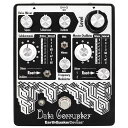 EarthQuaker Devices アースクエイカーデバイセス EQD Data Corrupter ハーモナイザー ギターエフェクターData Corrupter■ハーモナイジングPLLシンセサイザーデータコラプターはモノフォニックのアナログPLLハーモナイザーにモジュレーションを加えたペダルです！入力された信号は凶暴なまでに増幅され、過激なスクエアウェーブのファズに変換されます！その後さらに複数の信号に振り分けられ、モジュレーションを含め個別にコントロール出来、ワイルドながらも直感的に操作出来るギターシンセサイザーです。Master Oscillator(マスターオシレーター)部分のRootノブからオリジナルのオクターブ(Unison)、1オクターブダウン(-1)、2オクターブダウン(-2)、3種類のオクターブを選択出来ます。この部分を使って、ご使用中の楽器に合わせたフリークエンシーに最大限に対応する様にトラッキングの反応を調整出来ます。Rootの設定が済んだら、もう一つのロータリースイッチノブでオクターブとインターバルの設定を行います。本体上部のVoice Mixer部に有るOscillatrorノブで Master Oscillator部の音の混ざり具合を調整します。Frequency Modulator(フリークエンシーモジュレーター)は Master Oscillator部にピッチベンドを加えます。その際Glideモード(ノート間の移動がスムーズになります。バイオリン等のフレットレスの楽器で指板上で音程を動かす様な事です)かVibratoモード(ピッチの上下移動が飛び跳ねる様な感じで、昔の SF映画のレーザー光線の効果音の様なエフェクト効果)の2種を選択出来ます。Subharmonic(サブハーモニック)でさらに、入力された信号に1オクターブ下から3オクターブ下まで、8種類から選択し加える事が出来ます。オクターブ下の信号を薄く、少しだけ加えたい時などは SubharmonicのRootをUnisonに設定しますと、入力段からFrequency Modulatorがキャンセルされます。ですが！データーコラプターの真骨頂を体験するならば、 SubharmonicのRootスイッチをOscillatorに設定してください！沢山の選択肢の有るオクターブやモジュレーション等、ペダル上の機能をフルに利用して今までに体験した事の無い、ウイルスに侵されたコンピューターが発する様な狂ったサウンドを思う存分楽しんで頂けると思います！この Subharmonic 部の音の混ざり具合の調整は、本体上部の Subharmonicで行えます。最後に、本体上部のSquareで、原音からスクエアウェーブに変換されたファズの量の調整を行います。■コントロール-Master OscillatorMaster Oscillator部で入力された信号をRootノブで、Unison、1オクターブダウン(-1)、2オクターブダウン(-2)に変換出来、一つ選択します。使用楽器のフリークエンシーが高い場合等、Master Oscillatorがうまく反応しない場合が有りますので、使用楽器の音色に合わせて1、2オクターブ下げて設定してみてください。ですがその逆を取って、反応の悪さを利用したユニークな音を作る事も可能です！上記を設定の後はロータリーノブを利用して、8種類選択出来るハーモニーの中から一つ選択してください。このハーモニー部はこの後に説明する Frequency Modulatorでモジュレーションを掛ける事が可能です。-Frequency ModulatorFrequency ModulatorはMaster Oscillatorにピッチベンドを加え、GlideとVibratoの二つのモードが選択出来ます。Glideモードの場合、演奏するノートとノートの間が滑らかに移行し、Vibratoモードの場合はピッチモジュレーションが掛かり、昔のSF映画のレーザー光線の様な音になります。-Subharmonicこのセクションは、入力された信号を設定されたRootでサブオクターブを作り、さらに搭載されたロータリースイッチでRootで作られたサブオクターブを8種類から選択出来るハーモニーに変換します。こちらのRootは以下の二つの信号、UnisonかMaster Oscillatorのどちらから信号を取るか選択出来ます。Unisonを選択した場合、Subharmonic部の信号はSquare(ファズの信号部)の一部になり、Frequency Modulatorをバイパスします。Oscillatorを選択した場合はMaster Oscillator部で作られた信号はFrequency Modulatorを通過した後にSubharmonic部に入りますので Frequency ModulatorはSubharmonicにも有効になります。-Voice MixerとLevelOscillatorでMaster Oscillator(Frequency Modulatorを含む)部のボリューム、SubharmonicでSubharmonic部のボリューム、Squareでファズのボリュームを個別に調整出来、Levelがマスターボリュームになり、最終的なデータコラプター全体の出力の調整になります。-Trackingデータコラプターを使用の際は、ディレイ、リバーブ、他のモジュレーション系のペダルの前で出来るだけ接続された楽器のアウトプットに近い位置に接続してください。ギターで使用の場合、通常どのピックアップでも使用可能ですが、ネックピックアップでの使用で最良の結果が得られます。単音を正確にピッキングして頂くと素早く、クリアーなトラッキングで出力出来ます。トラッキングの正確さを追求するため敢えてゲインの設定は出来ない様になっておりますので、使用中の楽器の出力が弱い場合は(ギター側のボリュームを絞った状態等)トラッキングが正確に行われない場合が有ります。【寸法】144mm x 118mm x 57mm【電源】データコラプターは9V、DCパワーサプライで2.1mmのネガティブセンターのアダプターで使用出来ます。デイジーチェインやトランス方式でないパワーアダプター等の使用ではノイズが乗る事が有りますので推奨されておりません。また9V以上出力する電源は使用しないでください！【スイッチ】電子リレー方式のトゥルーバイパスを採用していますので、電源無しでは音は出力されません。【消費電流】25mA