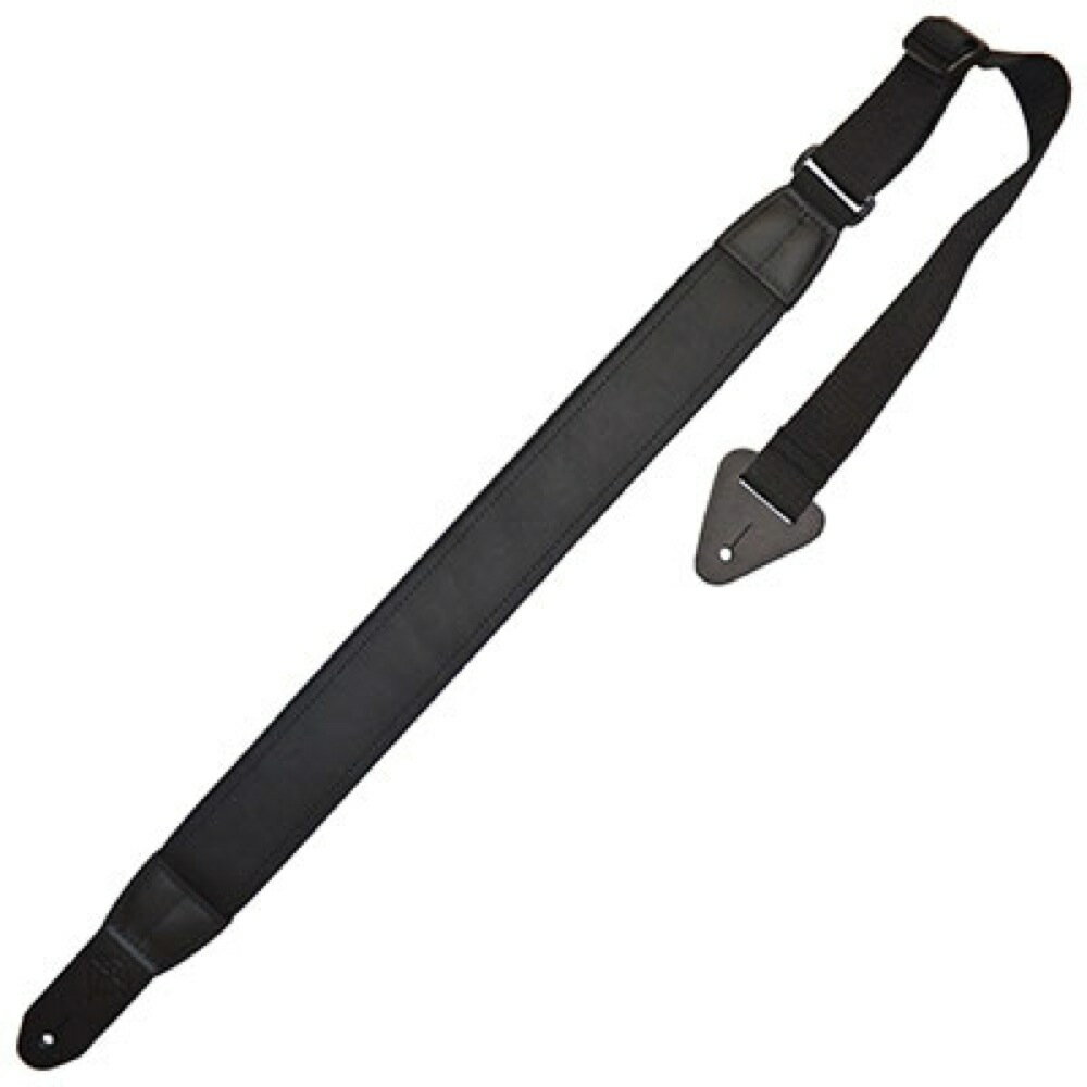 Neotech Slimline Std Reg BK Leather 8221062 ギターストラップNeotech 社の製品は「コントロールストレッチ」と呼ばれるデザインコンセプトで作られています。柔軟なショルダーパッドが、肩と首の輪郭に沿って重量をより大きなエリアに効果的に分散させ、ショックアブソーバーとして作動します。首と肩へのプレッシャー疲労、および衝撃を減らす事により体感重量を大幅に軽減し、長時間のギグも可能にします。アタッチメントには、機能性や信頼性の高いパーツが使用されており、モノトーンのシンプルなルックスは、内容を優先したコンセプトの証でもあります。このストラップの肩パッドには、抗菌性の低反発素材が使用されています。「弾性」を抑え「粘性」を上げたフォームで、衝撃吸収性フォームの特性も有しております。　負荷がかかる部分をパッドが包み込み、優しく衝撃を保護します。肩に合わせて形が変わるため、快適なフィット感が得られ、重量があるバンジョーにも軽快な着心地が実感できます。　また、パッドは汗などの湿気を吸い取って外に逃がすので、汗による不快感を軽減します。【サイズ】　全長：最大約1205mm、最小約1000mm　パッド：全長約540mm、幅約58mm