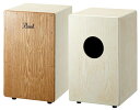 Pearl PCJ-AWC/SC Ash Cajon アッシュカホン ＃653 White w/Brown Faceplate打面に堅い素材のアッシュ、まわりの面にはファイバーボードの一種であるMDF材を採用することで、スタンダードなカホンよりパワーが得られ、アタックの効いたサウンドが得られるのが特徴。ソフトケース付属。サイズ450 × 300 × 315mm